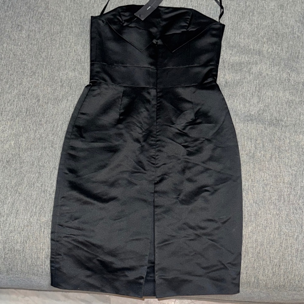 NWT Marc Jacobs 100%Silk Satin Strapless‎ Little Black Party Dress Size 6 $429 - Picture 9 of 14